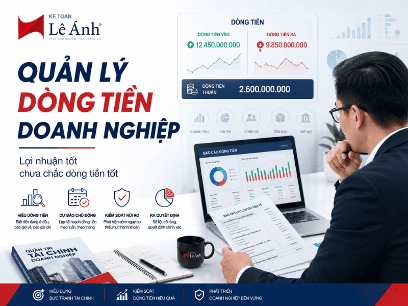 Quản lý dòng tiền doanh nghiệp hiệu quả cho SME, theo dõi dòng tiền vào, dòng tiền ra và số dư tiền