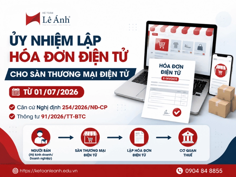 Ủy nhiệm lập hóa đơn điện tử cho sàn thương mại điện tử