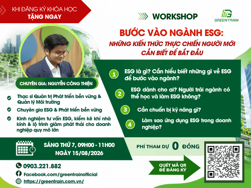 Workshop bước vào ngành ESG: Những kiến thức thực chiến người mới cần biết để bắt đầu