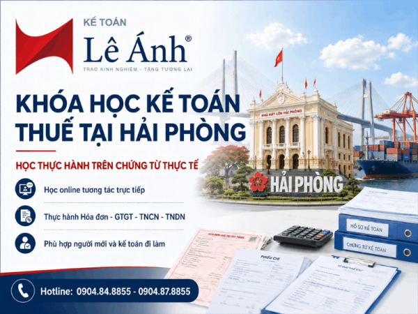 khóa học kế toán thuế tại Hải Phòng học thực hành trên chứng từ thực tế