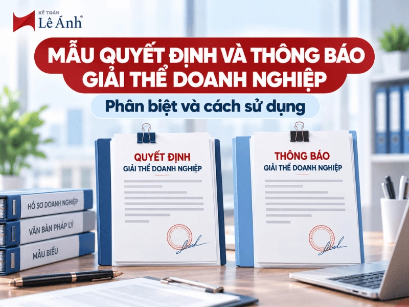 Mẫu quyết định và thông báo giải thể doanh nghiệp