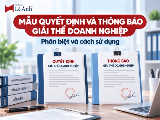 Mẫu quyết định và thông báo giải thể doanh nghiệp