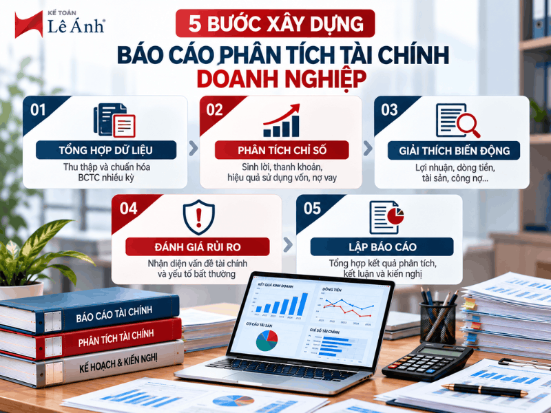 Quy trình 5 bước xây dựng báo cáo phân tích tài chính doanh nghiệp