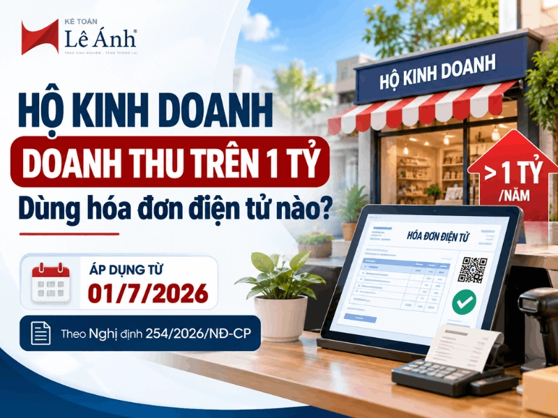 Hộ kinh doanh doanh thu trên 1 tỷ đồng phải sử dụng loại hóa đơn điện tử nào