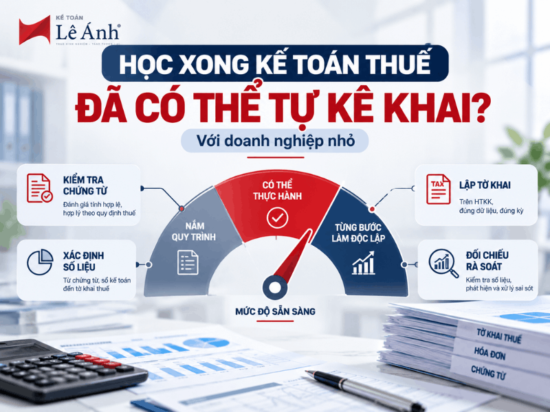 Học xong kế toán thuế có tự phụ trách kê khai thuế cho doanh nghiệp nhỏ không