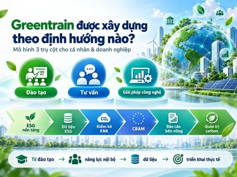 3 định hướng của Greentrain: đào tạo, tư vấn và cung cấp giải pháp công nghệ,