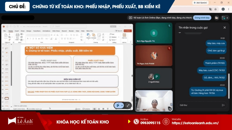Chứng từ kế toán kho