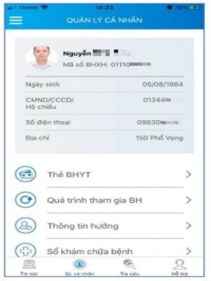 Tra cứu bhxh-bhyt-bhtn trên ứng dụng VssID
