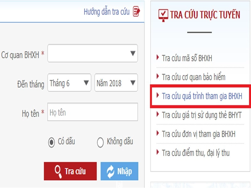 Tra cứu bhxh-bhyt-bhtn trực tuyến