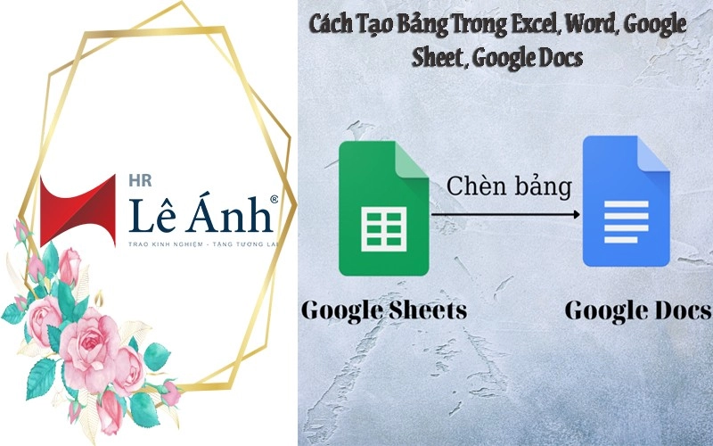 Cách tạo bảng trong word excel