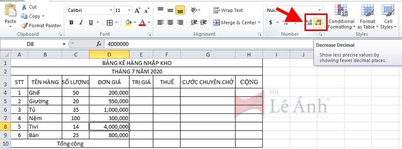 Các lỗi trong Excel