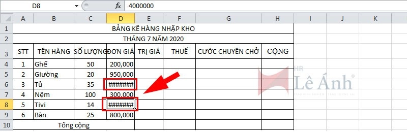 #### trong Excel là lỗi gì