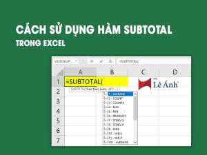 Cách sử dụng hàm Subtotal trong Excel