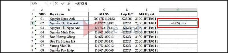 Hàm LEN dùng để làm gì