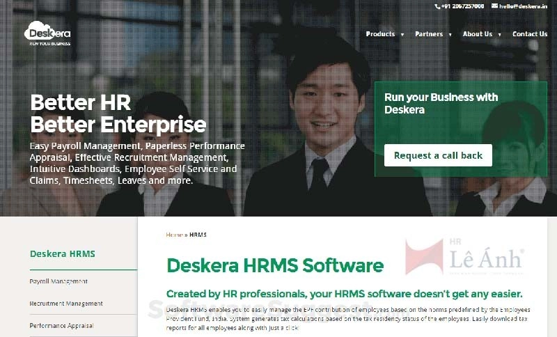 Phần mềm quản lý nhân sự Deskera