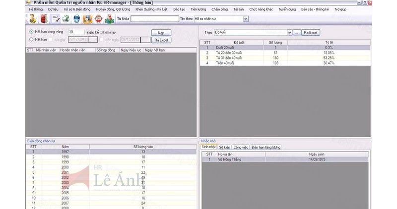 Phần mềm quản lý nhân sự HR Manager