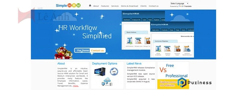 Phần mềm quản lý nhân sự Simple HRM