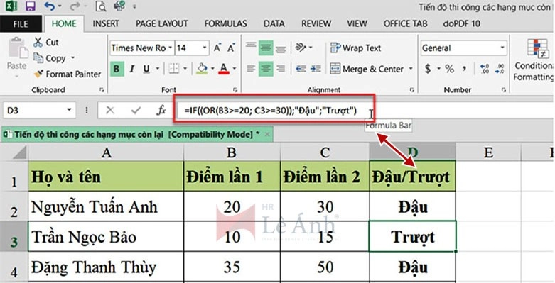 Hàm if trong Excel