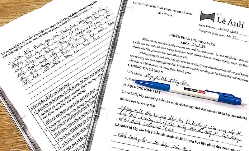 Phản hồi học viên khóa học hành chính nhân sự tại Đà Nẵng