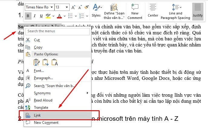 soạn thảo văn bản microsoft