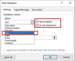 hướng dẫn Tạo Drop List trong Excel