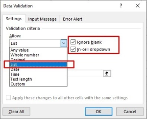 hướng dẫn Tạo Drop List trong Excel