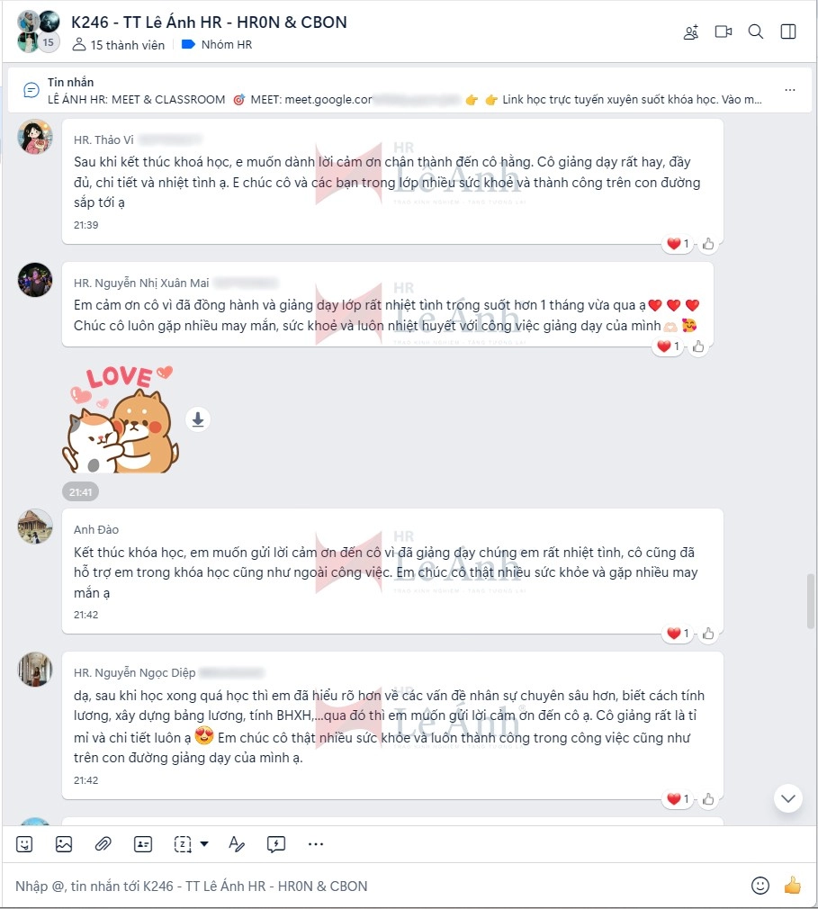 Phản hồi từ học viên sau khóa học hành chính nhân sự tại Bắc Giang 2