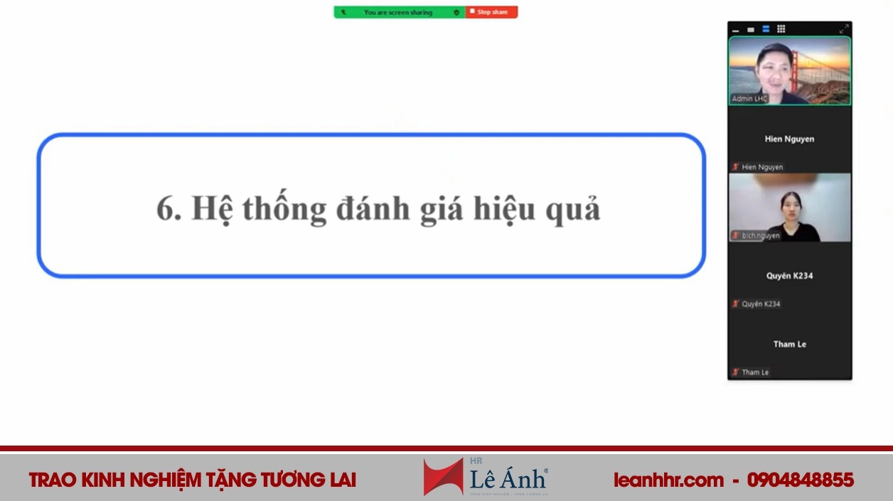 Hình Ảnh Khóa Học “Xây Dựng Ứng Dụng KPI Và BSC Trong Quản Lý Doanh Nghiệp” Tại Lê Ánh HR H2