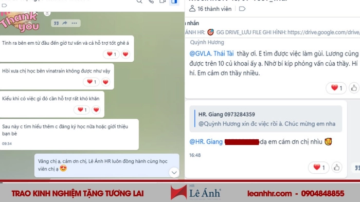 Phản hồi khóa kpi tại lê ánh hr - h2