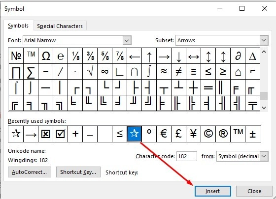 Cách chèn ký tự đặc biệt trong word