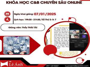 Khóa Học C&B Chuyên Sâu Online Mã Lớp C018C Khai Giảng Ngày 07/01/2025