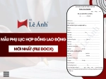 Mẫu Phụ Lục Hợp Đồng Lao Động Mới Nhất (File Docx)