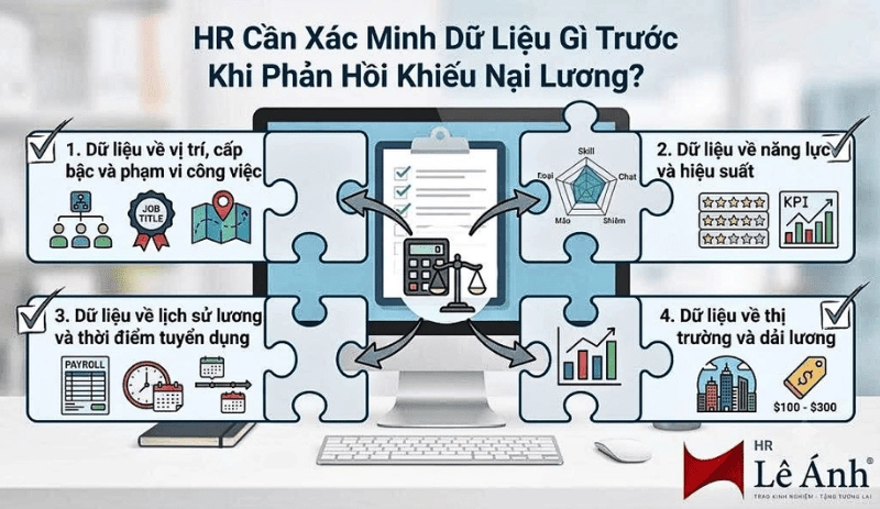 4 dữ liệu HR cần xác minh trước khi phản hồi khiếu nại vè lương