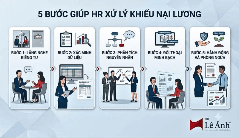 5 bước giúp HR xử lý khiếu nại về lương