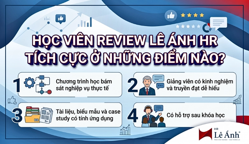 4 điểm học viên review tích cực tại Lê Ánh HR