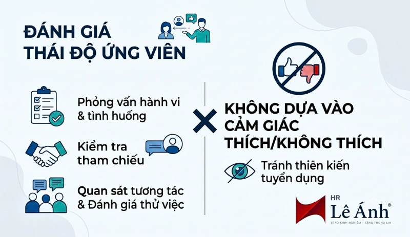 Cách đánh giá thái độ ứng viên trong vòng tuyển dụng
