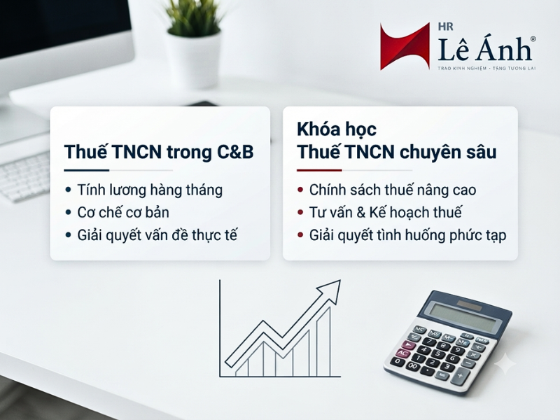 Phần thuế TNCN trong C&B và khóa học Thuế TNCN chuyên sâu khác nhau thế nào