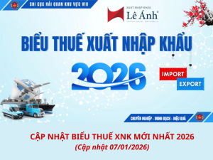 BIỂU THUẾ XUẤT NHẬP KHẨU 2026