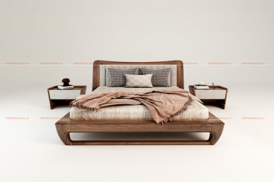 Giường gỗ óc chó tự nhiên - TC1159