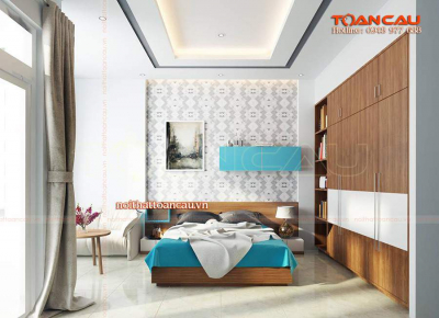 Mẫu giường ngủ đẹp gỗ xoan đào - TC1111