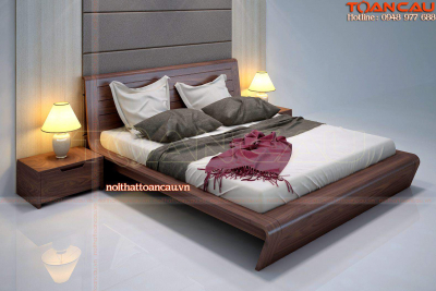 Giường ngủ gỗ óc chó tự nhiên - TC1186
