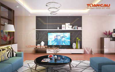 Kệ tivi sắt gỗ công nghiệp mfc - TC323