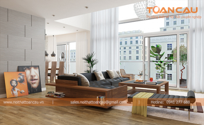 Mẫu salon phòng khách gỗ tự nhiên TC937