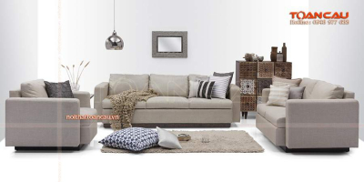 Bàn ghế sofa nỉ phòng khách - TC216