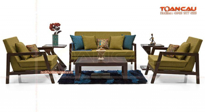 Bàn ghế sofa gỗ cho phòng khách nhỏ - TC119