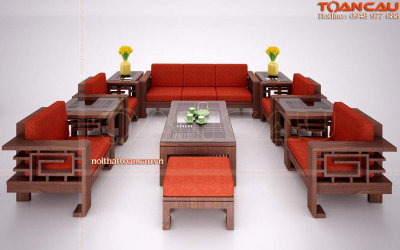 Bàn ghế sofa gỗ cao cấp - TC115