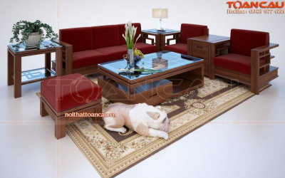 sofa gỗ phòng khách giá rẻ - TC107