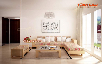 Bộ ghế sofa gỗ góc chữ L - TC137