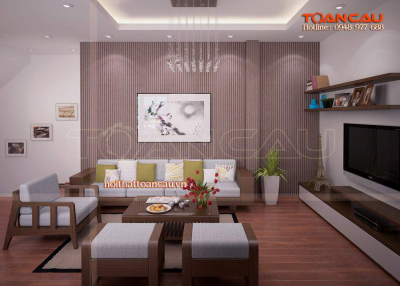 Mẫu bàn ghế phòng khách bằng gỗ đẹp - TC138