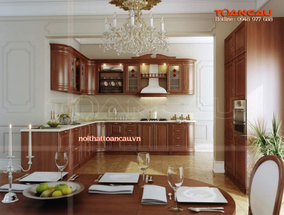 Tủ bếp đẹp cho nhà ống - TC723